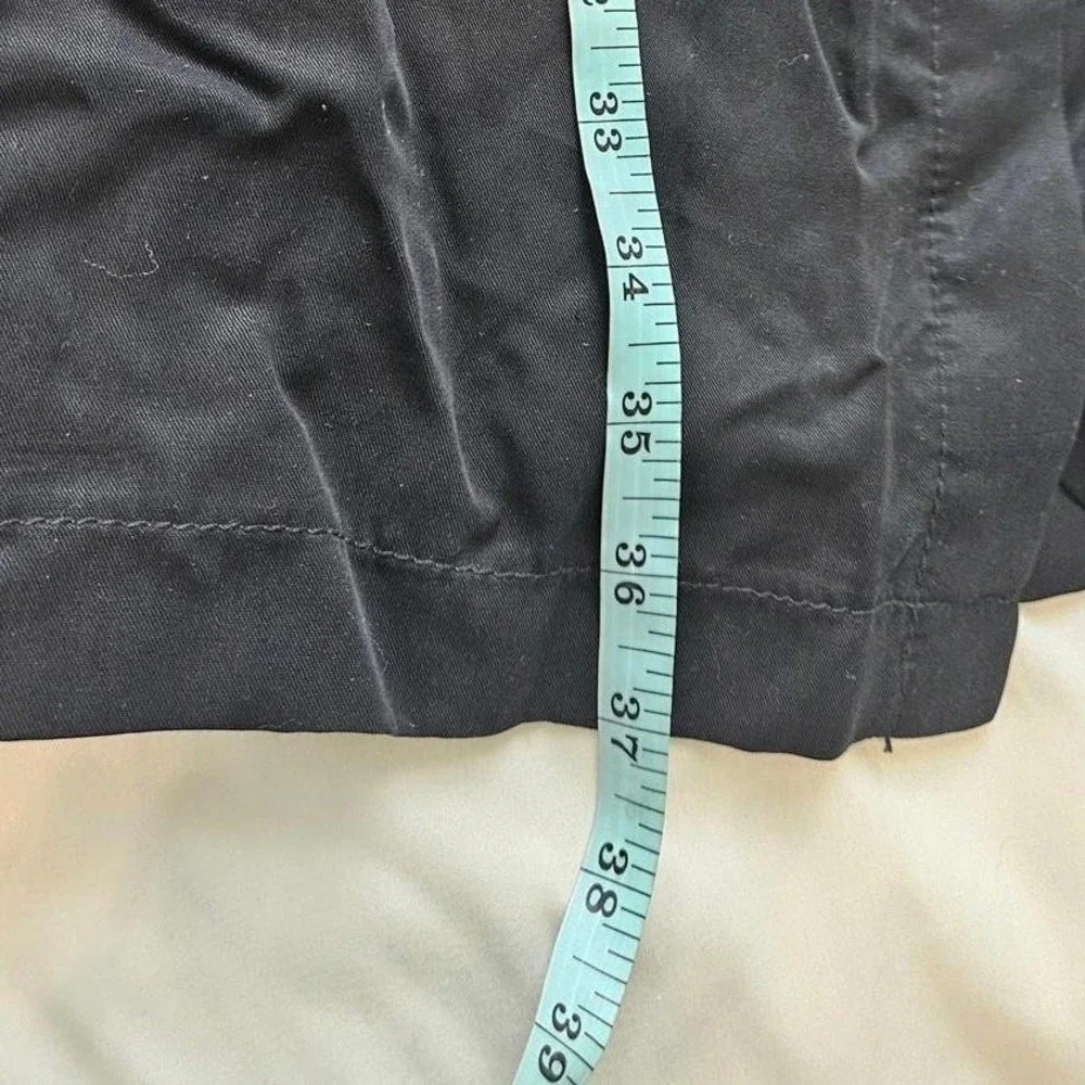 White House Black Market Black Lyocell Utility Belted Shirt Dress Size 2 - Picture 6 of 6